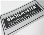 grill parts: Broilmaster P4 and D4 With Electronic Ignition Control Panel Label  (image #2)