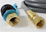 Gas Lines, Hoses & Regulators Grill Parts: 3/8in. Gas Hose with Quick Connect Kit - 3/8in. Fittings (12ft.) #NG12