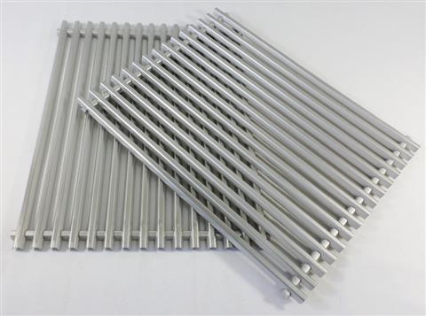 grill parts: 17-1/4" X 27-1/2" Two Piece Stainless Steel "Channel Formed" Cooking Grate Set