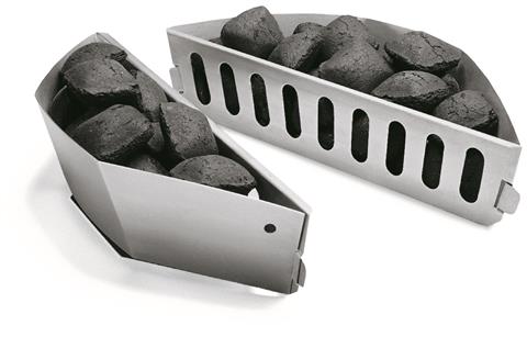grill parts: Charcoal Briquet Holder Basket Set