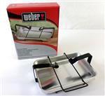 Weber Summit 600 Series Grill Parts: Grease Catch Pan with Mounting Holding Bracket (9in. x 7-1/4in. x 3in.)