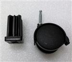 Weber Genesis Platinum B & C Grill Parts: Locking Grill Caster Wheel with Leg Insert - (2in. Wheel)