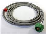 Weber Silver A & E-210 Grill Parts: Propane Adapter Hose - Stainless Steel Overbraid - (14ft.)