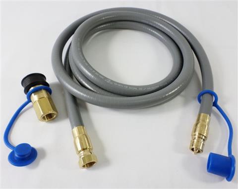 grill parts: Oversize 1/2in. Gas Hose with Quick Connect Kit - 1/2in. Fittings (10ft.) 