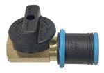 Weber Silver A & E-210 Grill Parts: Quick Connect Fitting - On/Off Ball Valve - 3/8in. Fitting