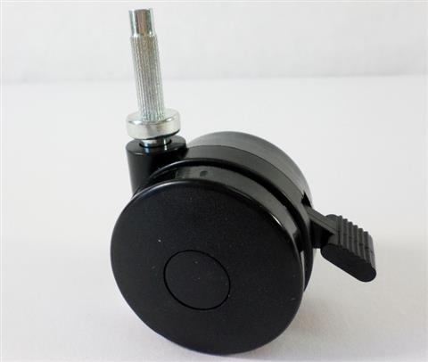 grill parts: Locking Swivel Caster With Mounting Post, Broil King Signet/Sovereign