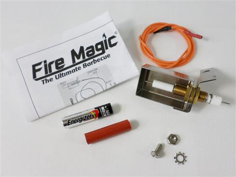 grill parts: FireMagic Igniter Electrode And Collector Box w/Wire, Regal 1 and 2, Custom 1 and 2, Elite, Monarch and Deluxe