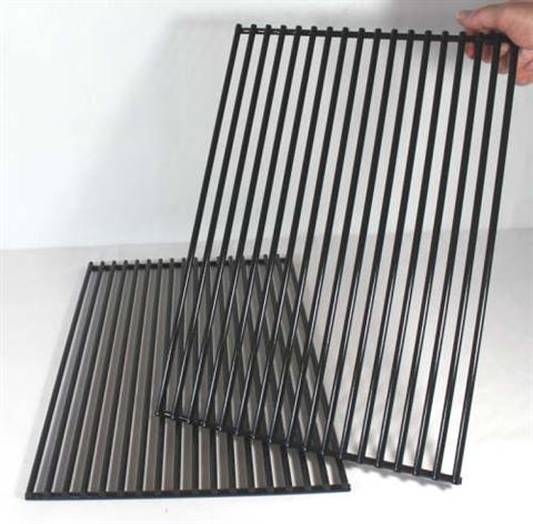 grill parts: 18-1/2" X 25-1/2" Two Piece Porcelain Coated Cooking Grate Set 