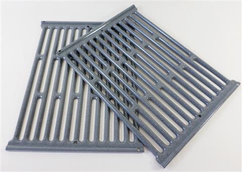 grill parts: Stamped Steel Porcelain Coated Cooking Grate Set - 2pc. - (22-3/4in. x 15in.)