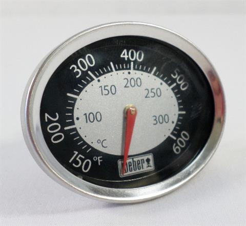 grill parts: "Oval" Temperature Gauge, Q1200/2200 (Model Years 2014 and Newer)