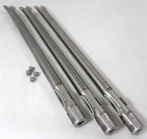 grill parts: Propane (LP) 19-1/2" Stainless Steel "Main" Burner Tube "Set Of 3", Genesis 300 Series "Model Years 2011-2016"