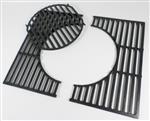 grill parts: Gourmet BBQ System Cooking Grate Set - 3pc. - Cast Iron - (20-1/2in. x 17-1/2in.) (image #1)