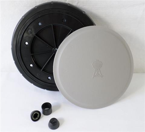 grill parts: Weber 8" Plastic Wheel With Cover Insert