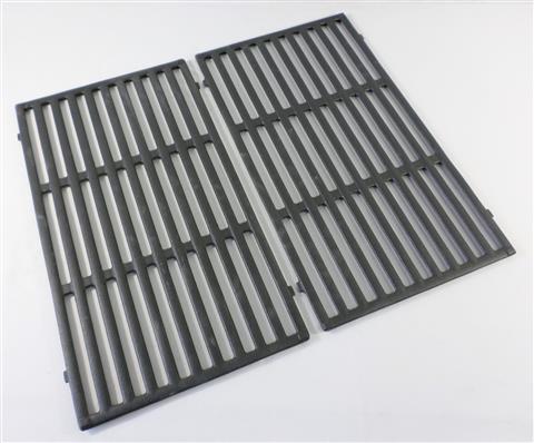 grill parts: Cast Iron Cooking Grate Set - 2pc. - 20-3/8in. x 17-1/2in. - (Weber Spirit II 210)