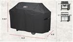grill parts: Premium BBQ Grill Cover - Weber Genesis - (65in. x 25in. x 44-1/2in.)  (image #3)