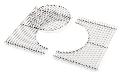 grill parts: Gourmet BBQ System Cooking Grate Set - 3pc. - Stainless Steel - (23-3/4in. x 17-1/2in.)