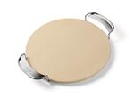 grill parts: BBQ Pizza Stone with Chrome Carry Rack - (16in. x 13-3/8in. x 2in.) (image #3)