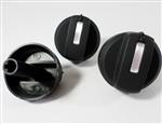grill parts: Black Gas/Heat Control Knobs - 3pc. - (For Weber Spirit) (image #5)
