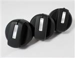 Weber Grill Parts: Black Gas/Heat Control Knobs - 3pc. - (For  Spirit)
