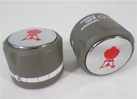 grill parts: Set Of Two Control Knobs For Main Burners, Summit 400/600, "Model Years 2012 And Newer"