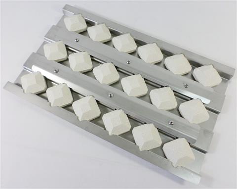 grill parts: Briquette Tray - Stainless Steel - Includes Briquettes (17-7/8in. x 10-5/8in.)