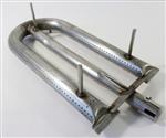 grill parts: “U” Center Feed Tube Burner - Stainless Steel - (14-1/2in. x 6-7/8in.) (image #1)