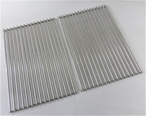 grill parts: Solid Stainless Steel Rod Cooking Grates - 2pc. - (23-3/4in. x 17-1/2in.)