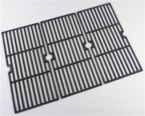 grill parts: 16-7/8" X 24-3/4" Set of 3 "Matte Finish" Cast Iron Cooking Grates
