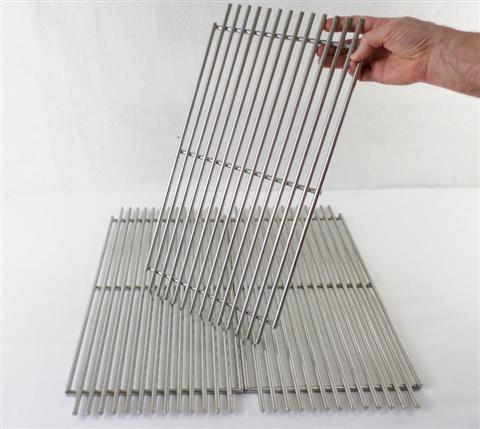 grill parts: 20-1/2" X 31-5/16" Three Piece Stainless Steel Cooking Grate Set (Replaces 3 of OEM Part 212408P)