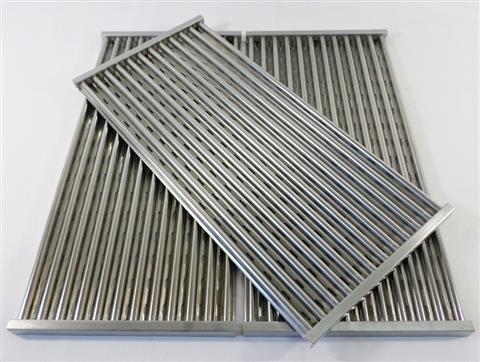grill parts: 18-3/8" X 26-1/4" Three Piece Infrared Slotted Stamped Stainless Cooking Grate Set