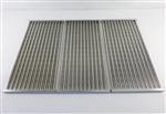 grill parts: 18-3/8" X 26-1/4" Three Piece Infrared Slotted Stamped Stainless Cooking Grate Set (image #2)