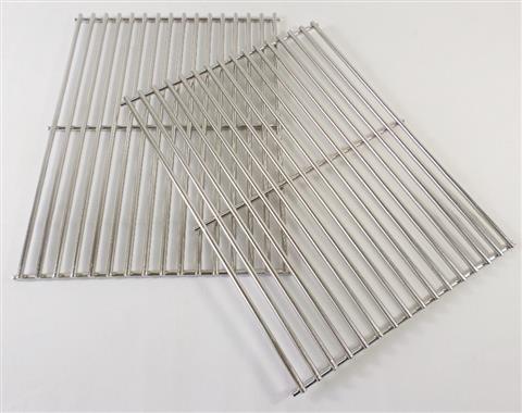 grill parts: 14-5/8" X 22-1/2" Two Piece Stainless Steel "Single Level" Cooking Grate Set, "H4X" (Model Years 2012 And Newer)