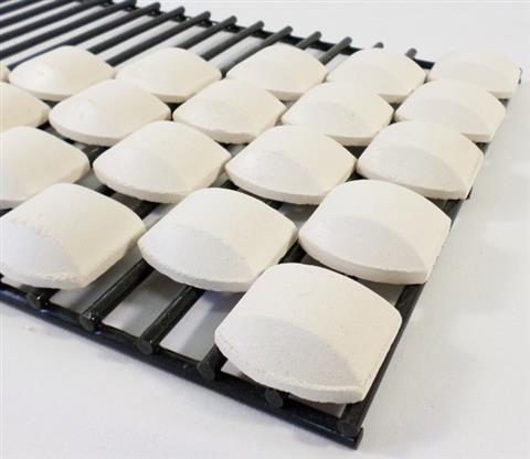 grill parts: Ceramic Briquettes - by Broilmaster - (2in. x 2in.) - 69 Count