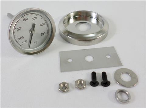 grill parts: Stainless Steel "Round" Heat Indicator With Bezel, (Replaces Part DPP119)