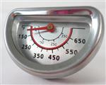 grill parts: "Bottom-Rounded" Semi-Circular Temperature Gauge  (image #1)