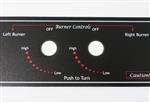 grill parts: JNR "Old Style" Control Panel Label  (image #2)