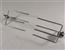 grill parts: Heavy Duty Stainless Steel Rotisserie Spit Rod Forks, "Set of 2" (image #3)