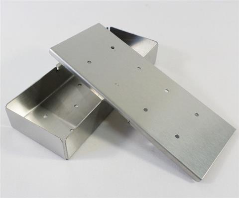 grill parts: BBQ Smoker Box - Stainless Steel - (9in. x 3-3/4in. x 1-1/2in.)