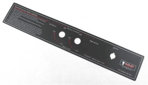 grill parts: JNR "Old Style" Control Panel Label 