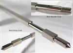 grill parts: Universal 43" Heavy Duty Nickel Plated Rotisserie Spit Rod (3/8" Diameter) (image #1)