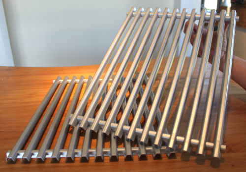 grill parts: 15" X 22-3/4" Two Piece Stainless Steel "Channel Formed" Cooking Grate Set PART NO LONGER AVAILABLE, SEE PART 65905