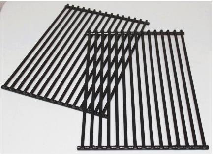 Char-Broil Model Search: 461230404 Grill Parts: 16-3/4" X 24" Two Piece Porcelain Coated Rod Cooking Grate Set