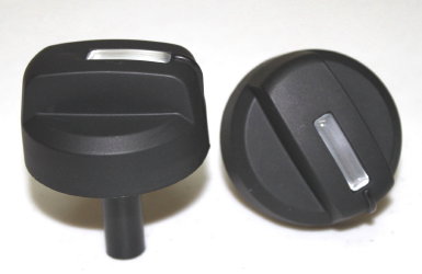 Weber Silver A & E-210 Grill Parts: Black Gas/Heat Control Knobs - 2pc. - (For Weber Spirit)