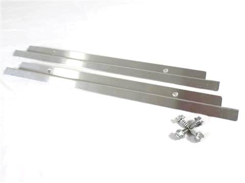Weber Spirit E310, E320, 700 & Weber 900 Grill Parts: Catch Pan Support Rails - 2pc. Set with 4 Screws - (12-3/4in.)