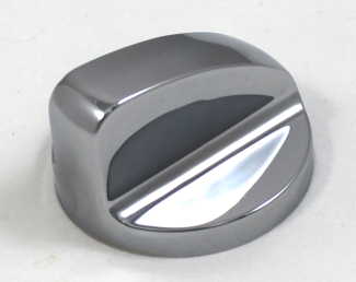 grill parts: 2" Chrome Plated Plastic Gas Control Knob With Sloped Grip