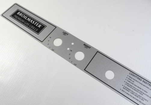 grill parts: P/3 and D/3 Control Panel Label With Electronic Ignitor Markings