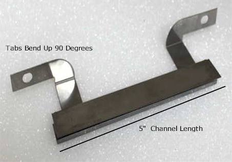 grill parts: 5" Burner Ignition Crossover Channel *Please note: These crossovers have tabs that are at a 90 degree angle.