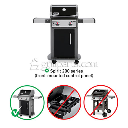WELL GRILL Flavorizer Bars with Grill Burner Tube for Weber Spirit 200 Series Stainless Steel BBQ Replacement Kit for Weber 69785 7635 with Up Front Control Model Years 2013-2017