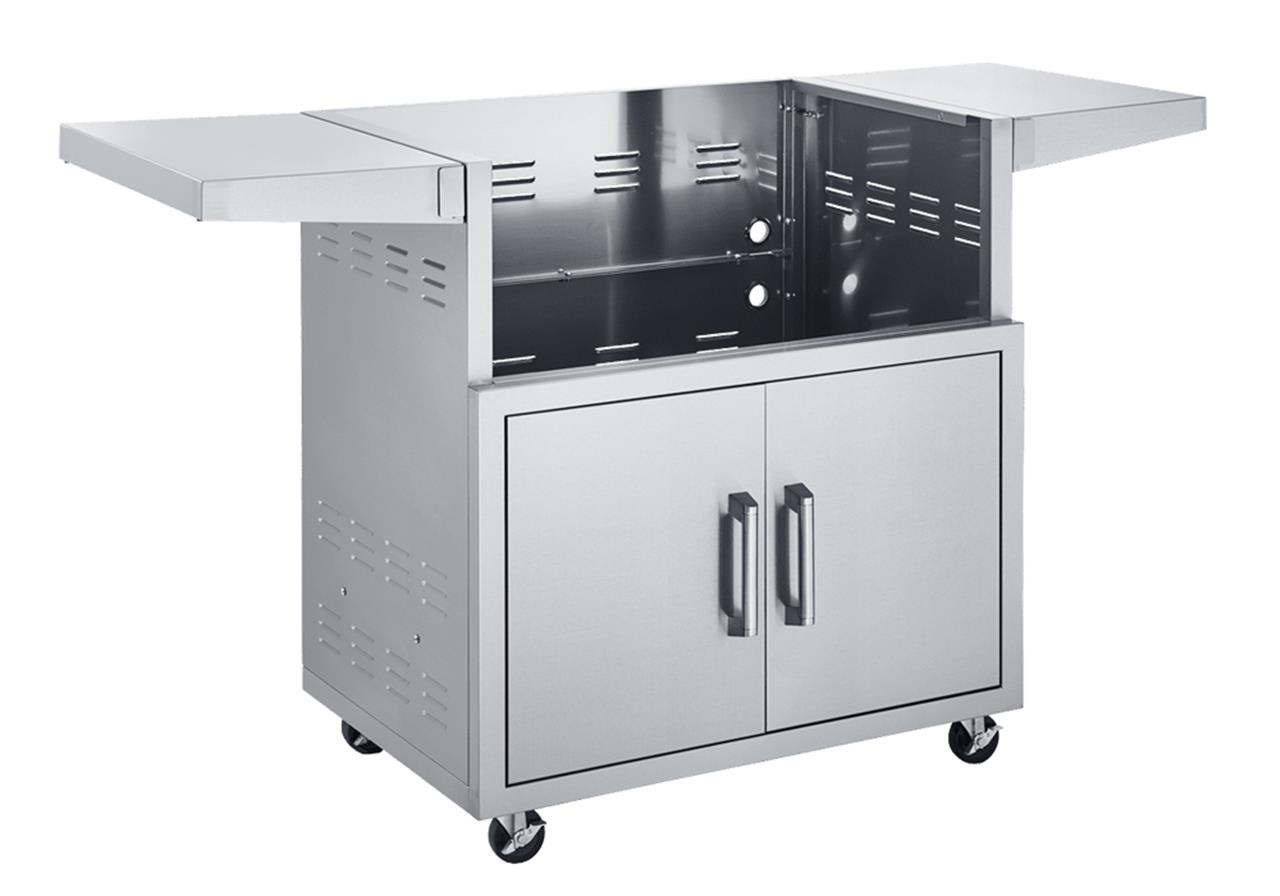 Parts for Gas & Charcoal Grills Grills: Broilmaster B Series 32in. Stainless Steel Cart 2-Door Cabinet on Locking Casters