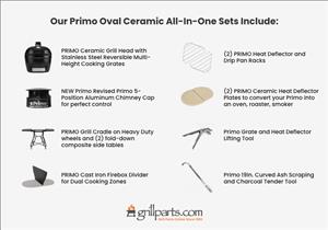 Gas & Charcoal Grills grill parts: Primo XL-400 X-Large Charcoal Grill All-In-One Set (image #4)